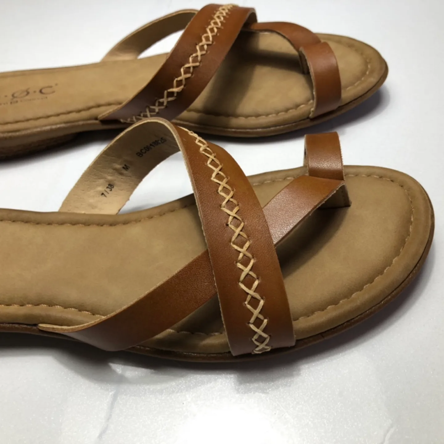 b.o.c Born Concept Tan Leather Sandals Size 7 image indicator(7)