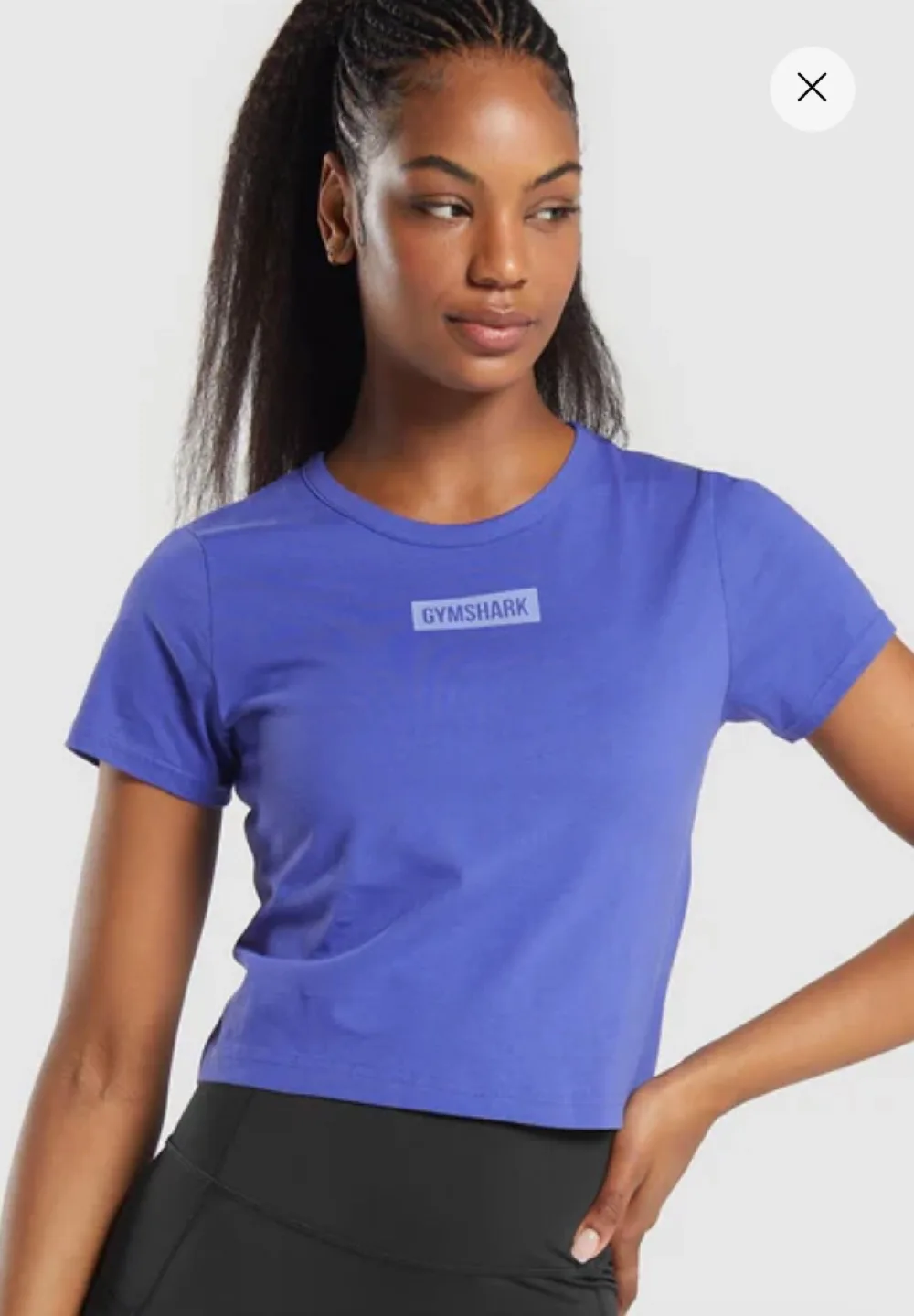 Gymshark Navy Blue Crop T-Shirt - Size Small image indicator(7)