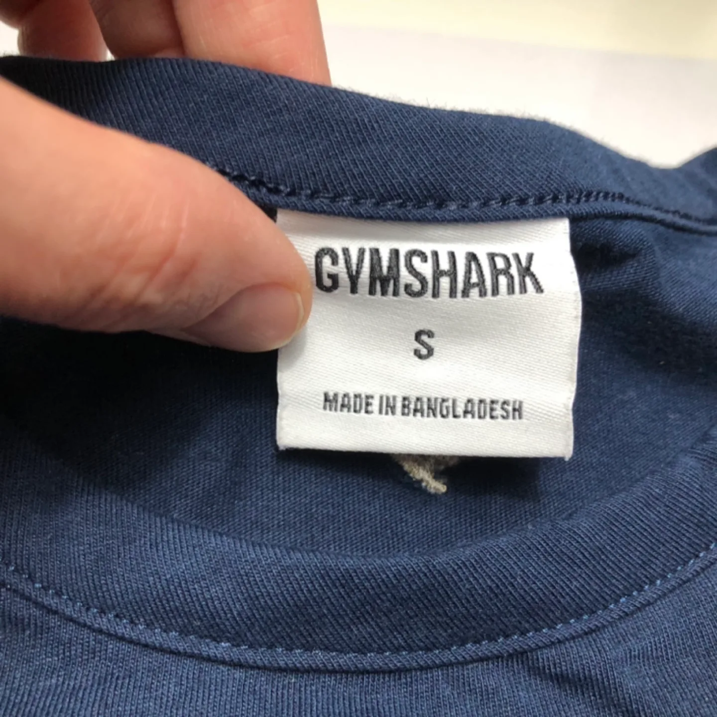 Gymshark Navy Blue Crop T-Shirt - Size Small image indicator(3)