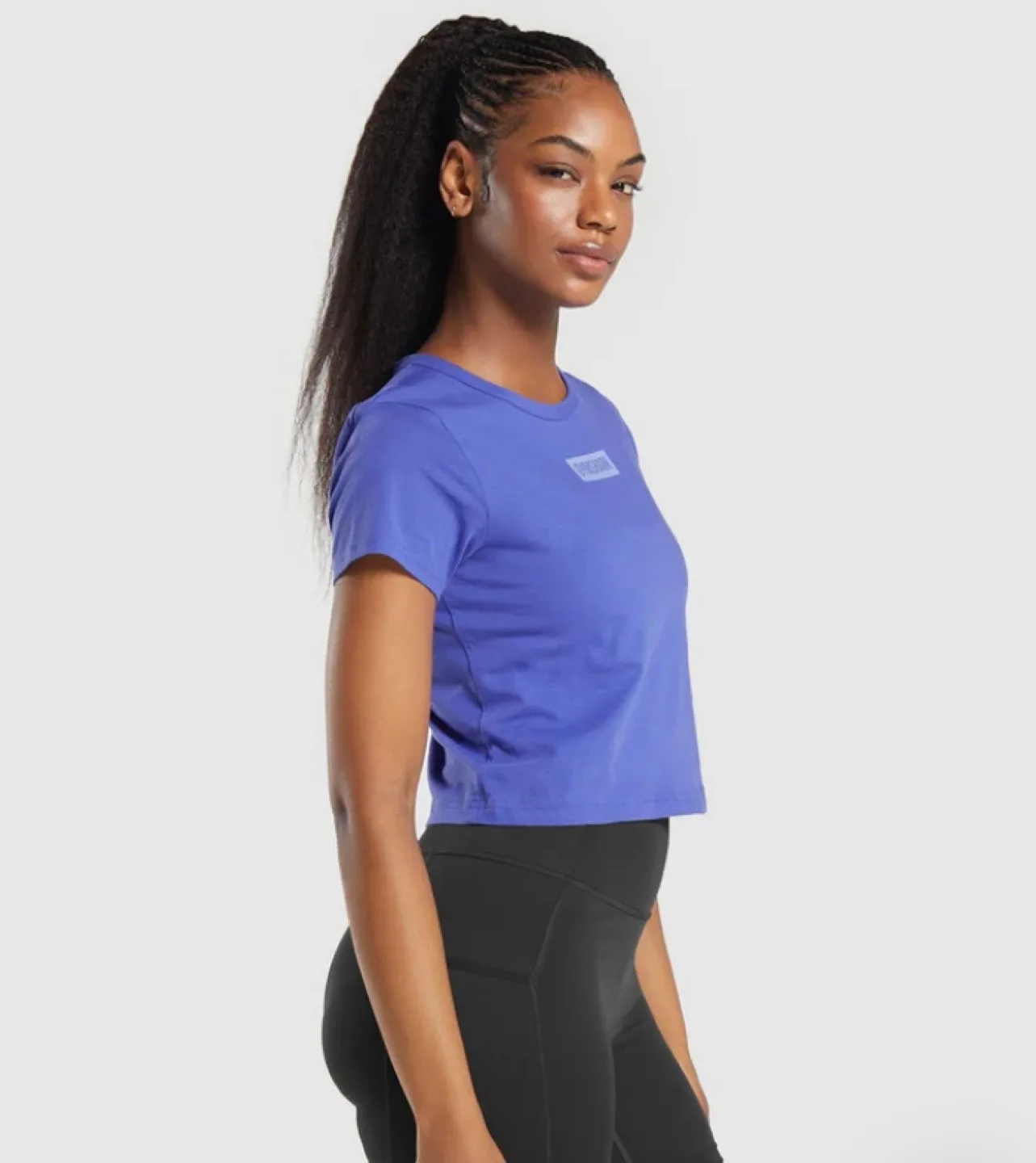 Gymshark Navy Blue Crop T-Shirt - Size Small image indicator(9)