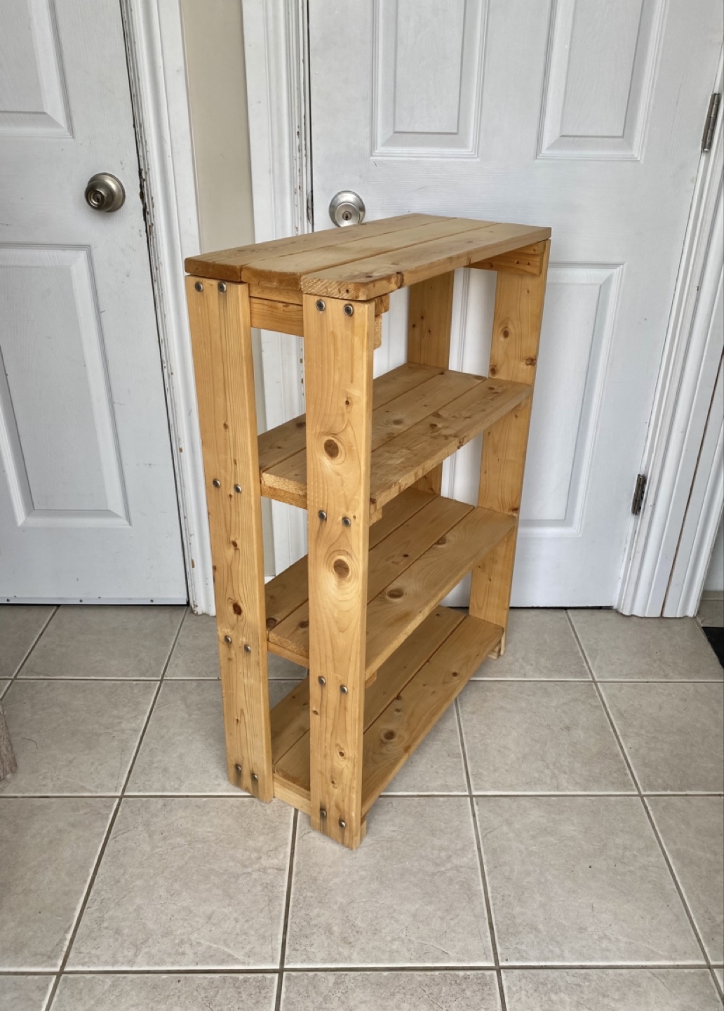 4 Tier Wood Shelf Unit