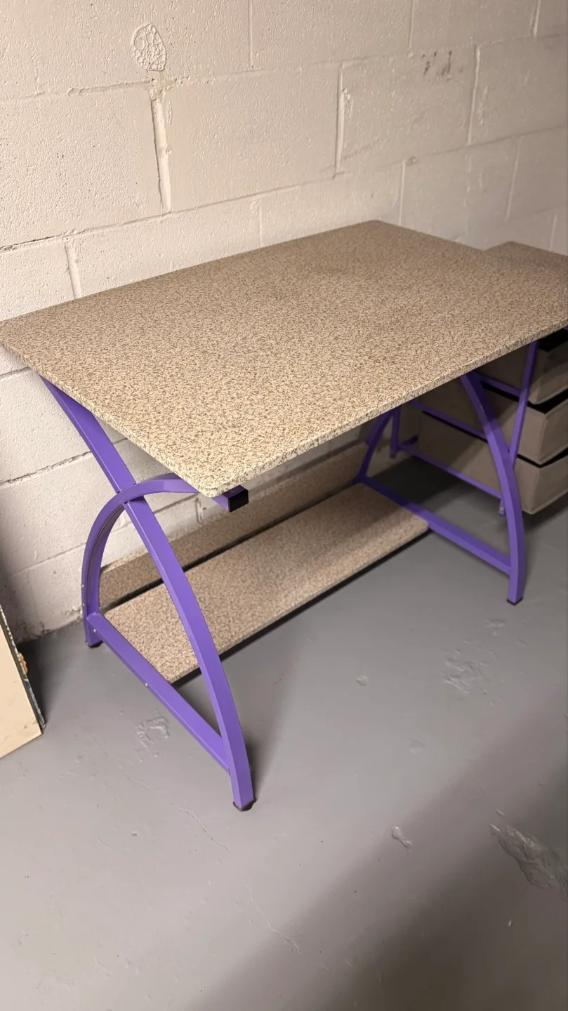 Purple Craft Desk with Storage image indicator(2)