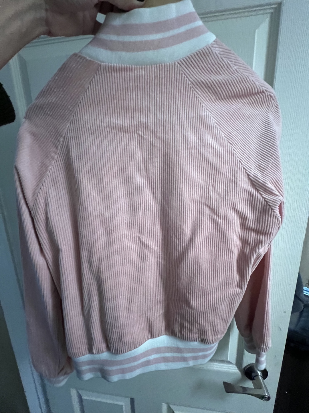 Forever 21 Pink Corduroy Bomber Jacket - Size Medium - photo 3