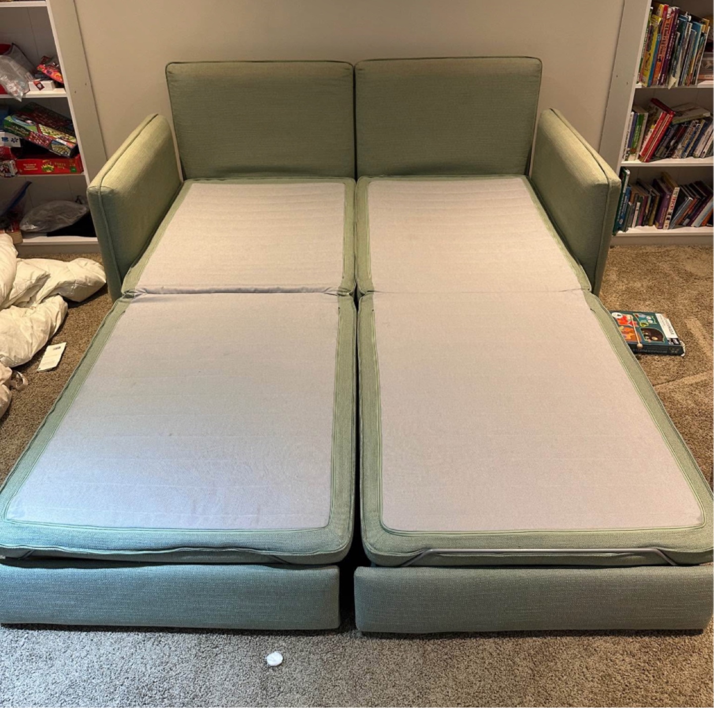 IKEA SÖDERHAMN Two-Seat Sofa-Bed, Light Green - photo 4