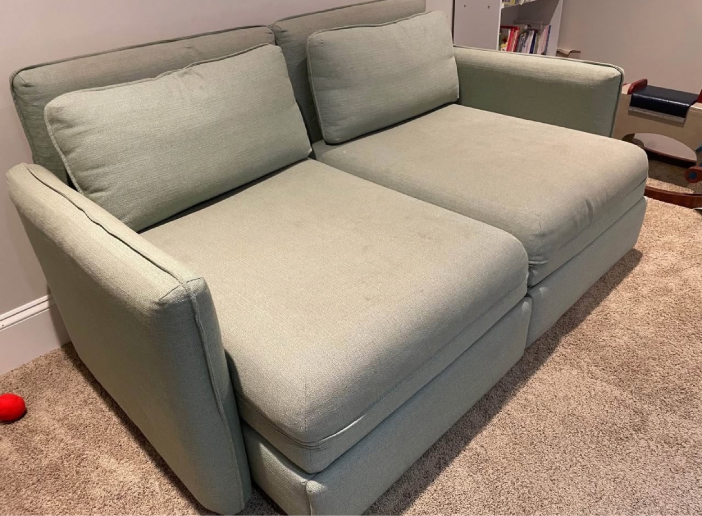 IKEA SÖDERHAMN Two-Seat Sofa-Bed, Light Green - photo 2