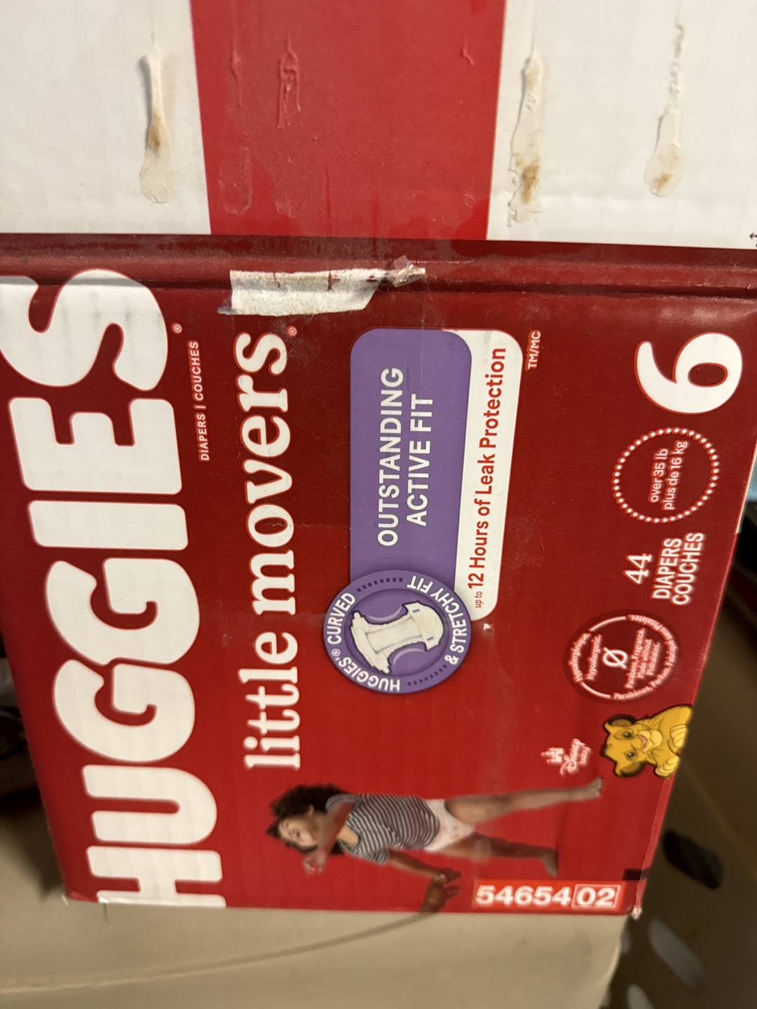 Huggies Little Movers Diapers 💚Size 6 The Lion King