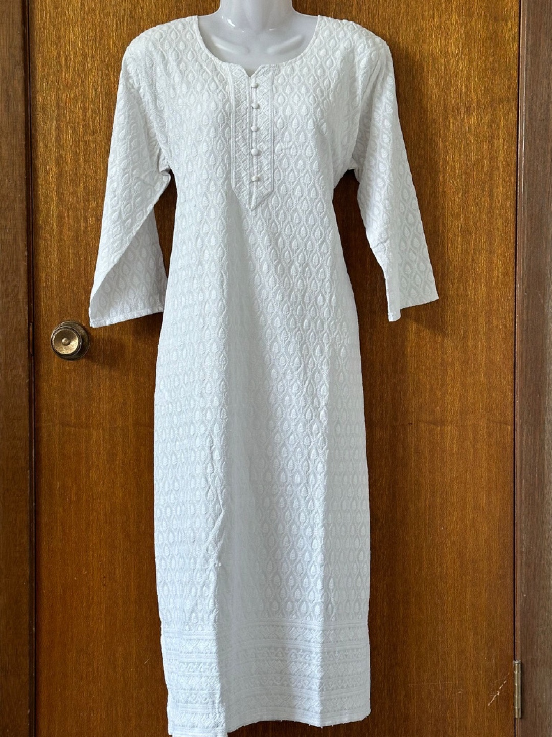 White Embroidered Kurti