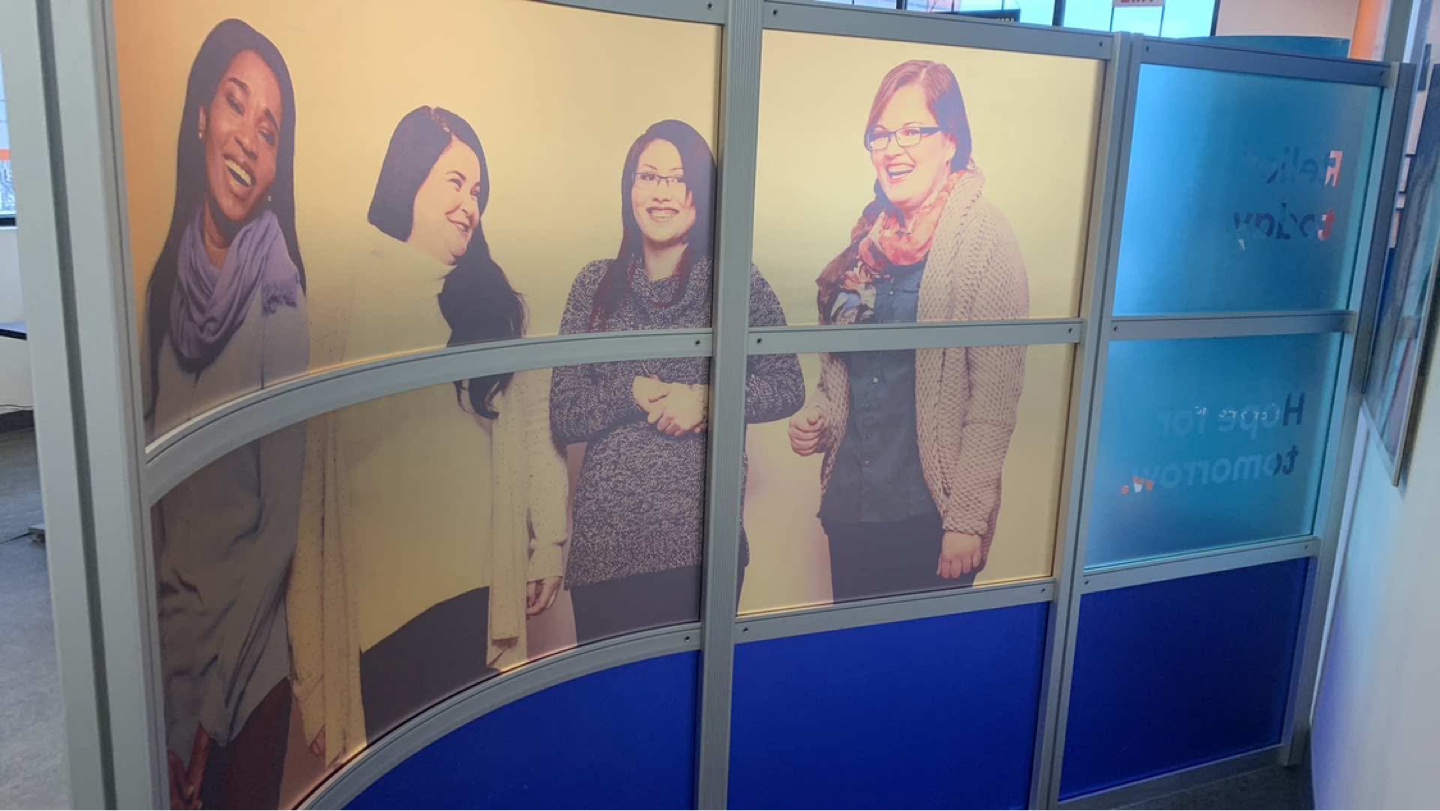 Curved Room Divider with Images and Messaging - photo 2