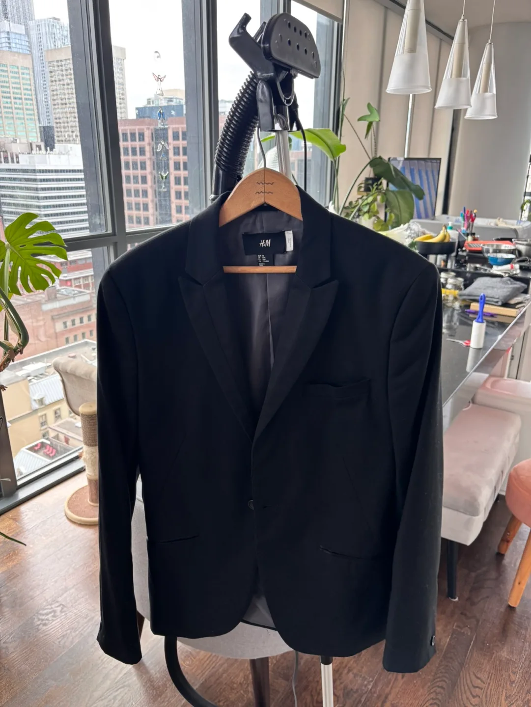 Men's H&M Black Blazer, Size 36R thumbnail