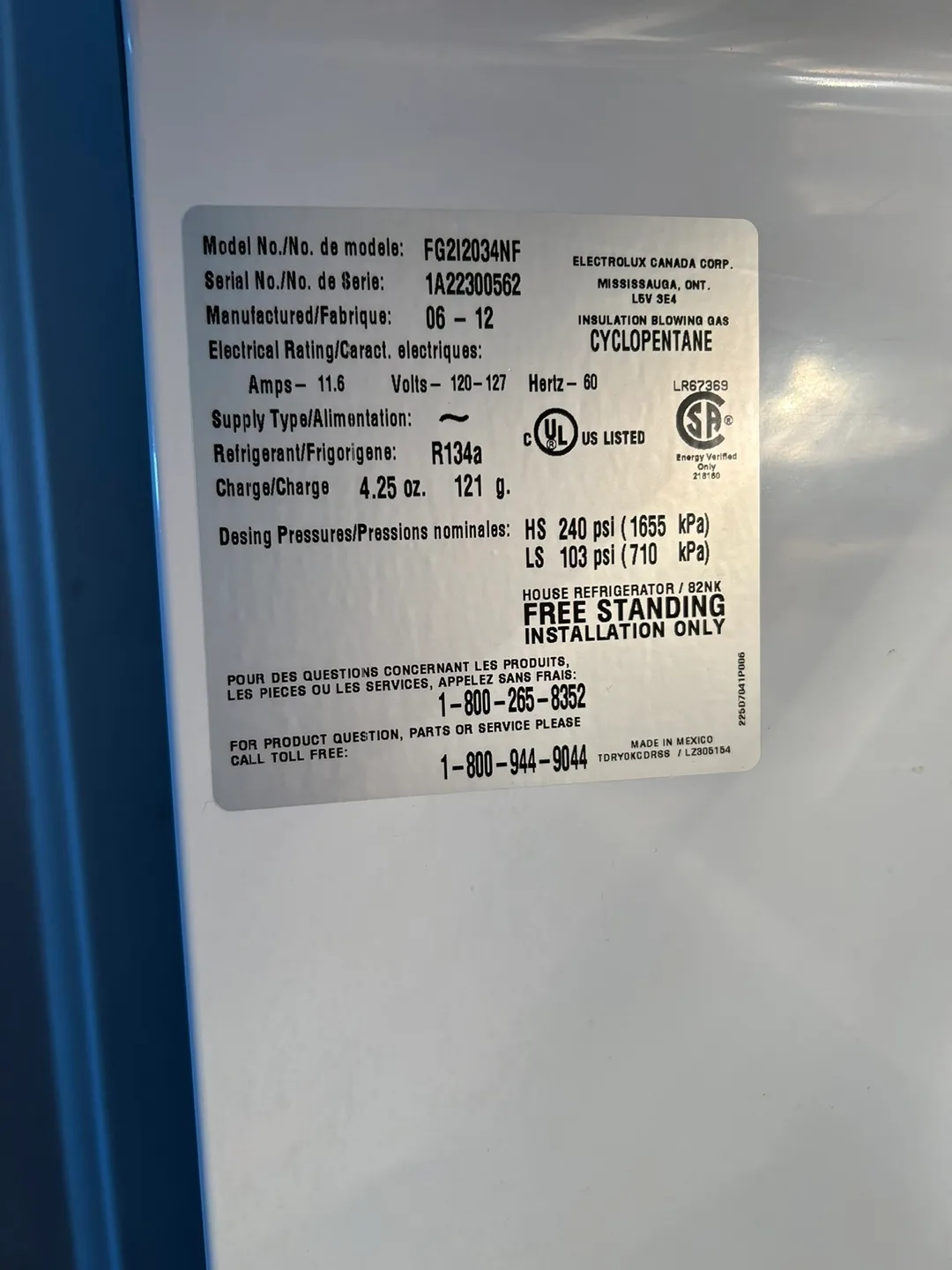 Frigidaire Free-Standing Refrigerator and Freezer image indicator(2)