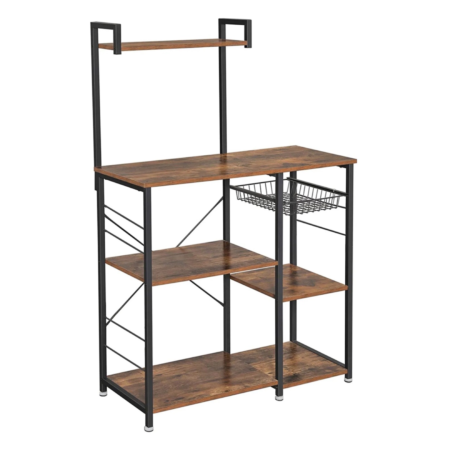 Brown Kitchen Baker's Rack with Metal Frame