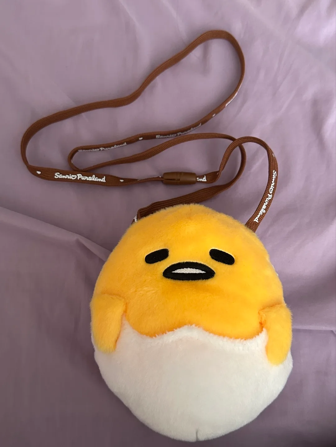 Official Sanrio Puroland Gudetama Plush Shoulder Bag thumbnail