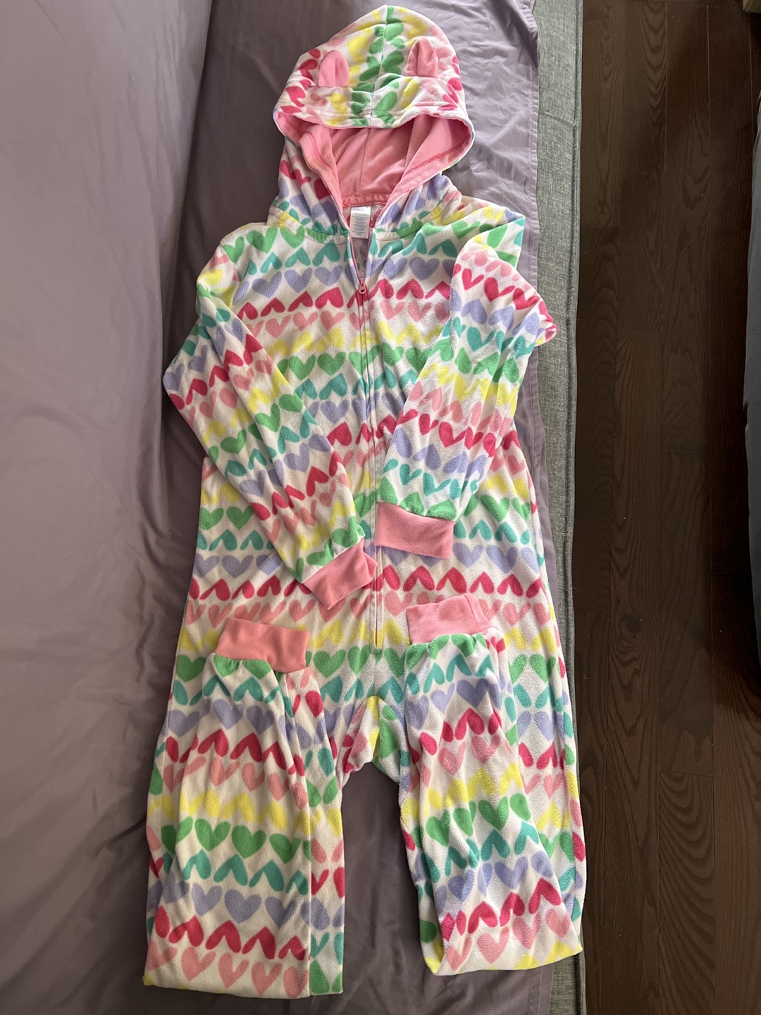 Girls' Size XL Fleece Footed Pajamas