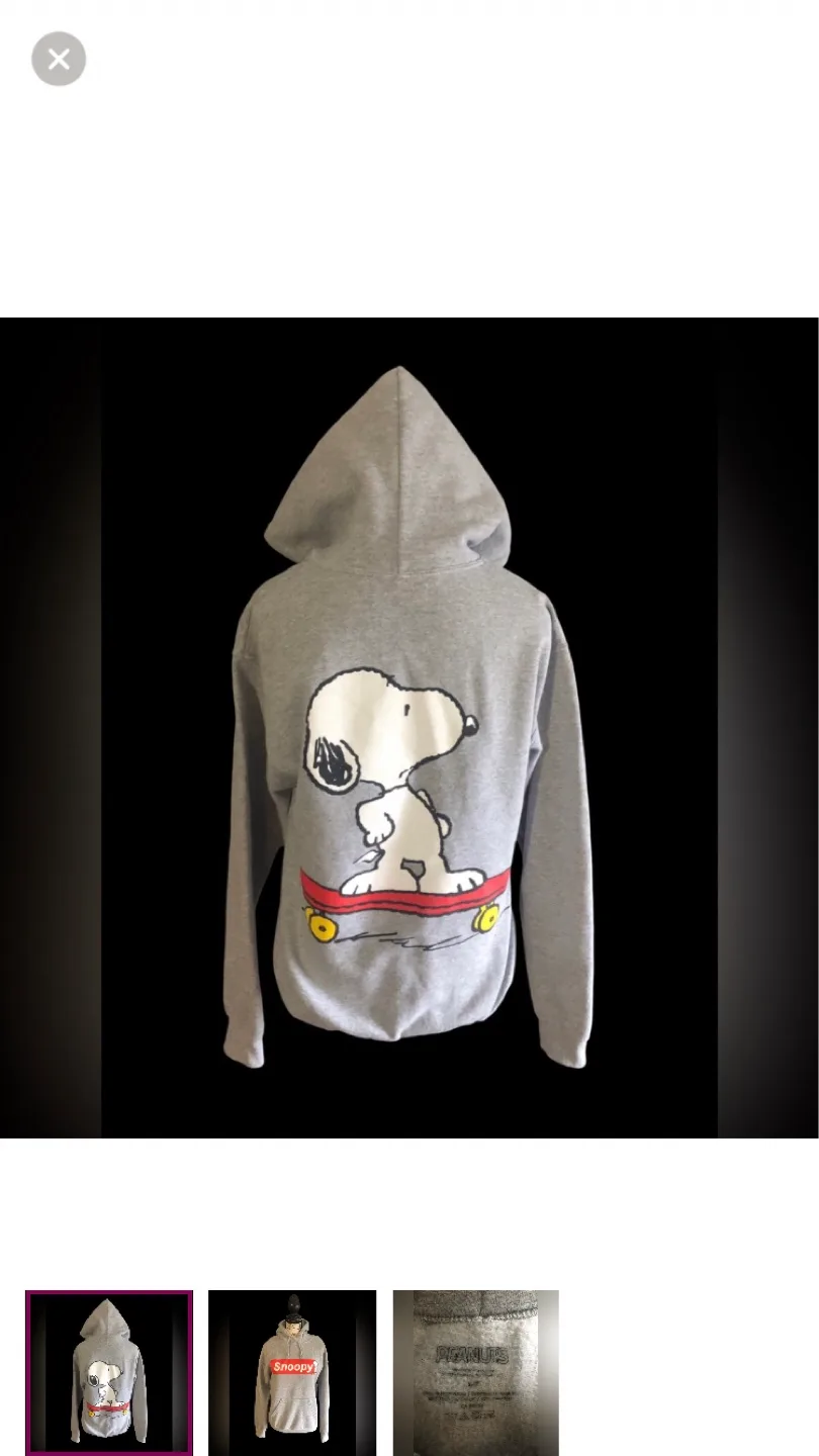 Skater Snoopy Peanuts Graphic Hoodie thumbnail