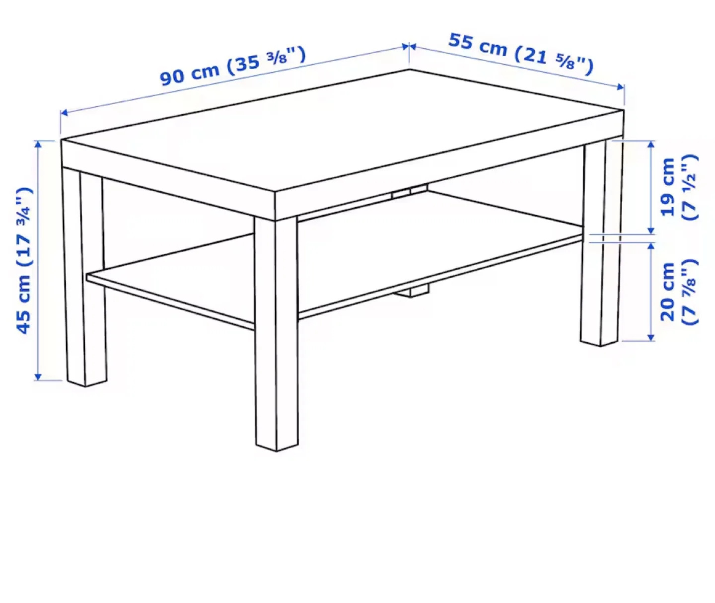 IKEA Lack Coffee Table - Black-Brown image indicator(8)