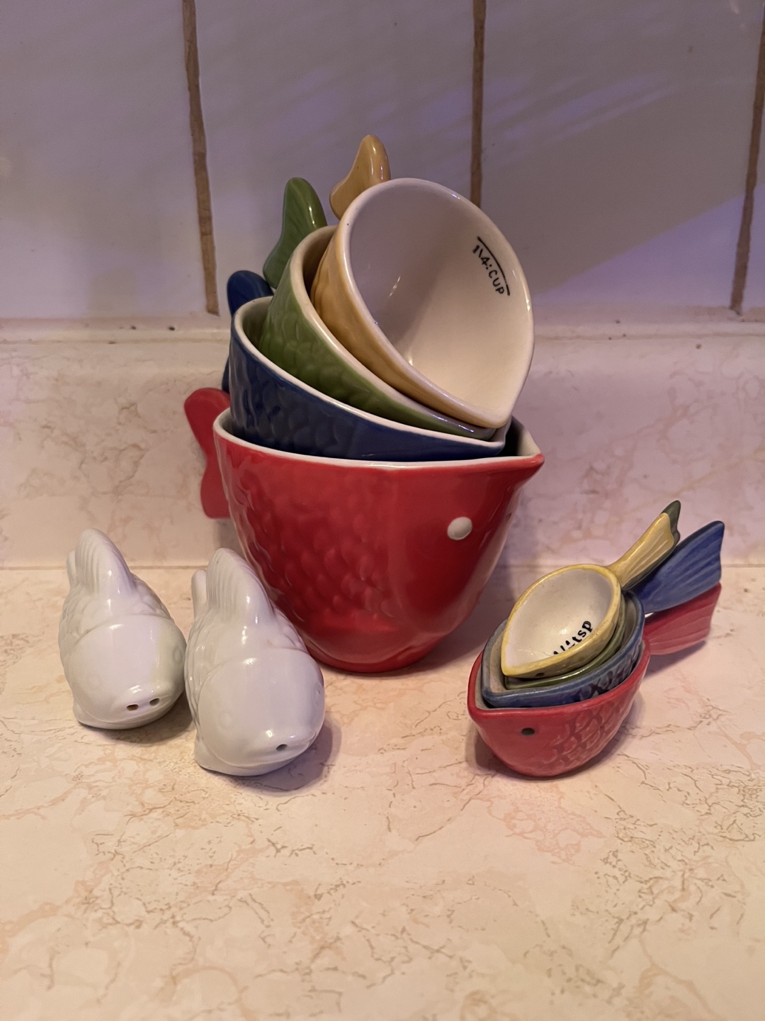 Fish Measuring Cups and Spoon Set