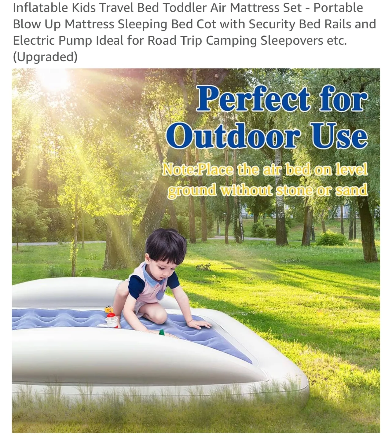 FAHUAC Inflatable Kids Travel Bed thumbnail