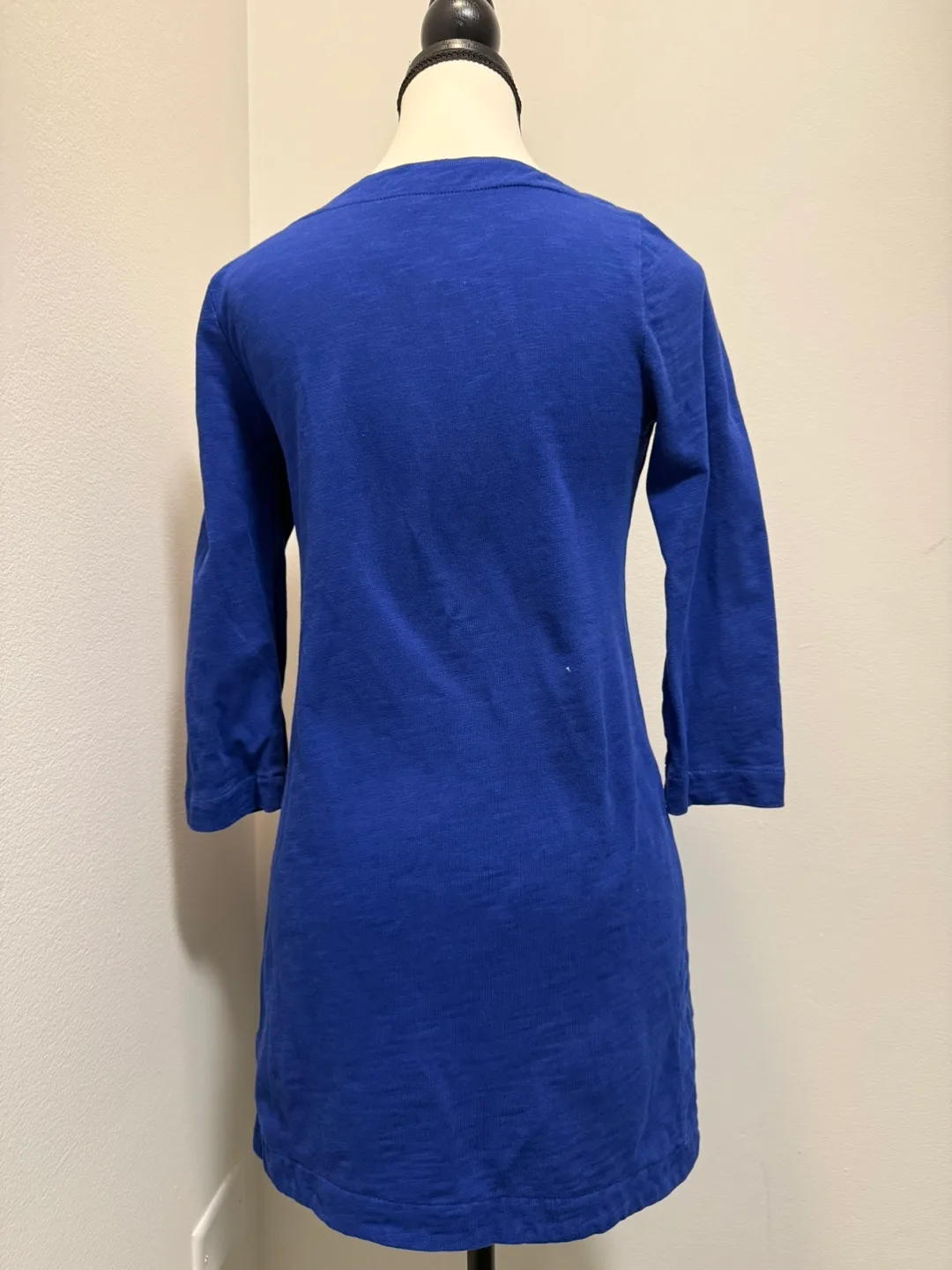 J.Crew Royal Blue 3/4 Sleeve Tunic XXS image indicator(2)