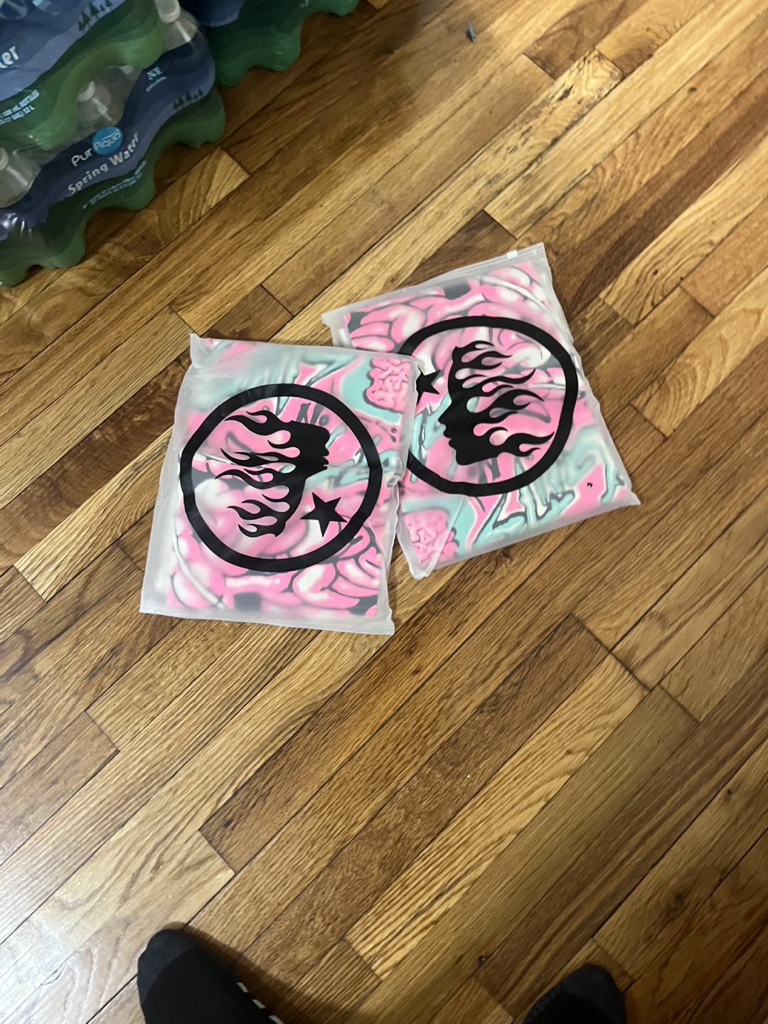 Pink And Teal Hell Star Tshirts