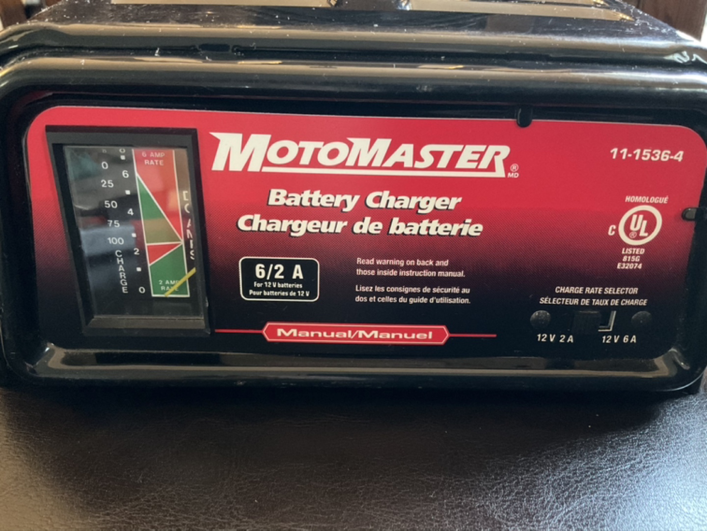 MotoMaster 12V 6/2A Battery Charger - photo 2