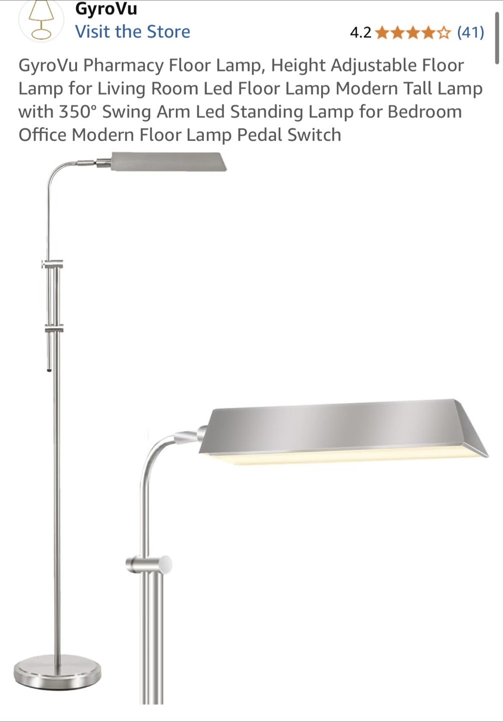 Height Adjustable Floor Lamp