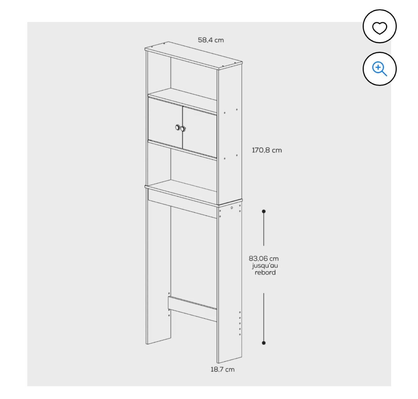 3-Shelf over the toilet storage - photo 5