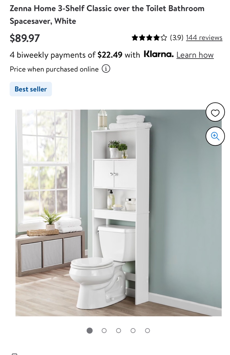 3-Shelf over the toilet storage - photo 3