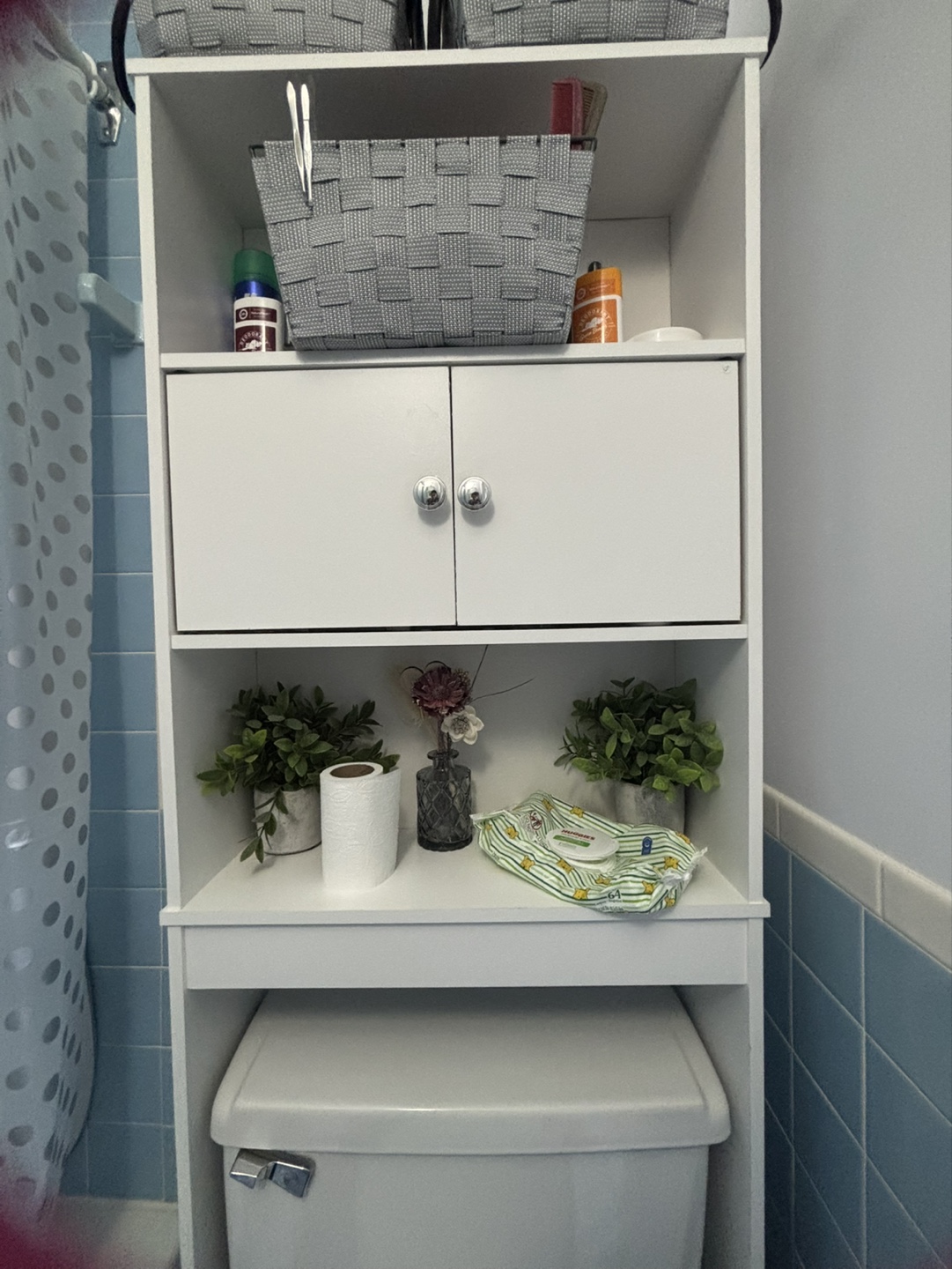 3-Shelf over the toilet storage