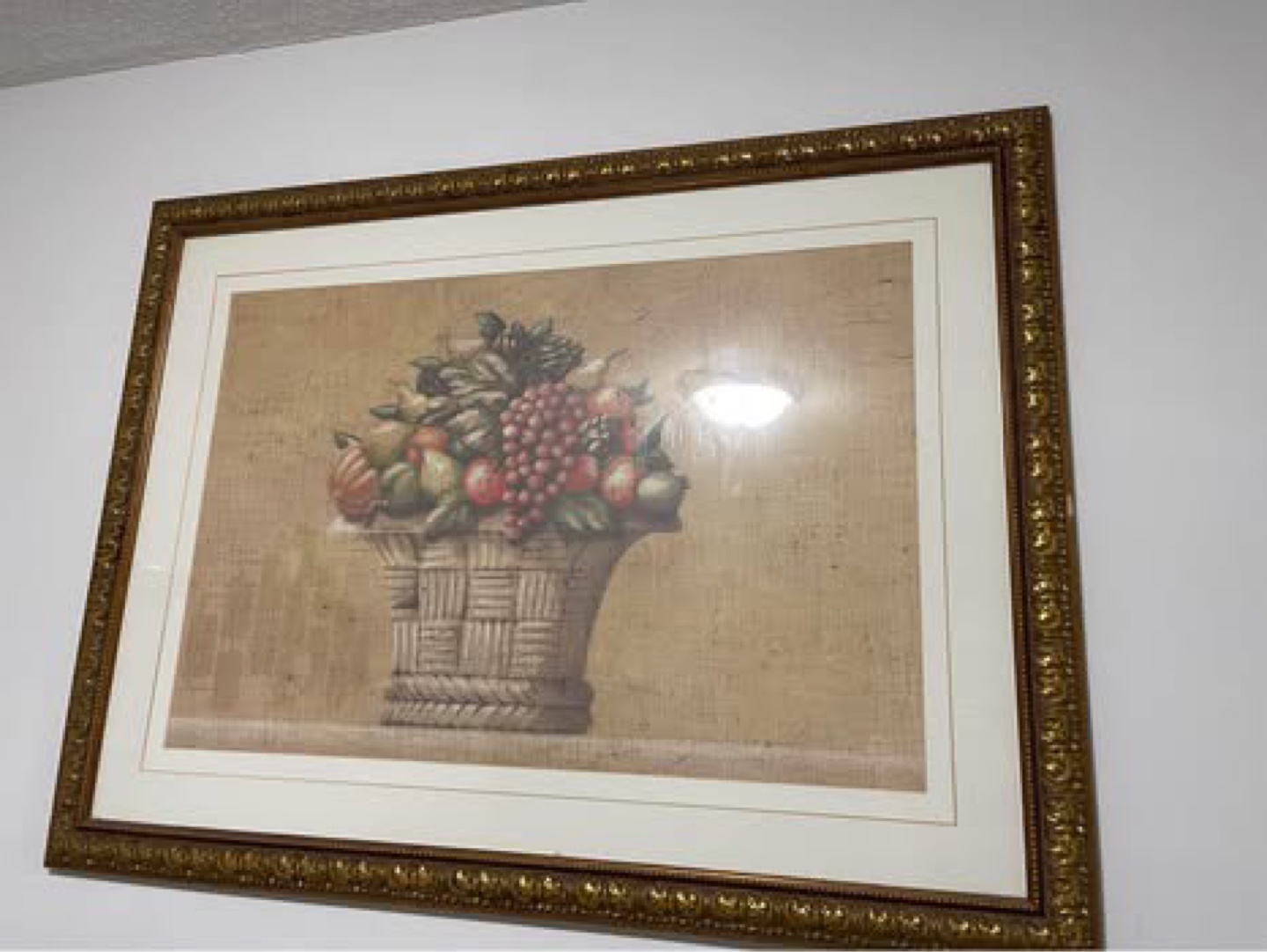 Framed Fruit Basket Wall Art
