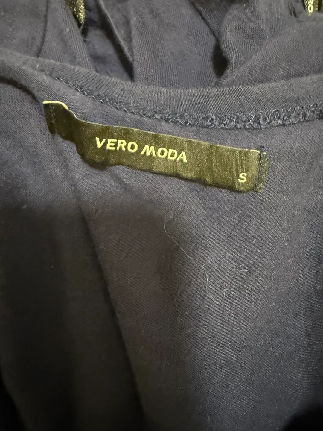 Vero Moda Navy Cowl Neck 3/4 Sleeve Top - Size Small image indicator(3)