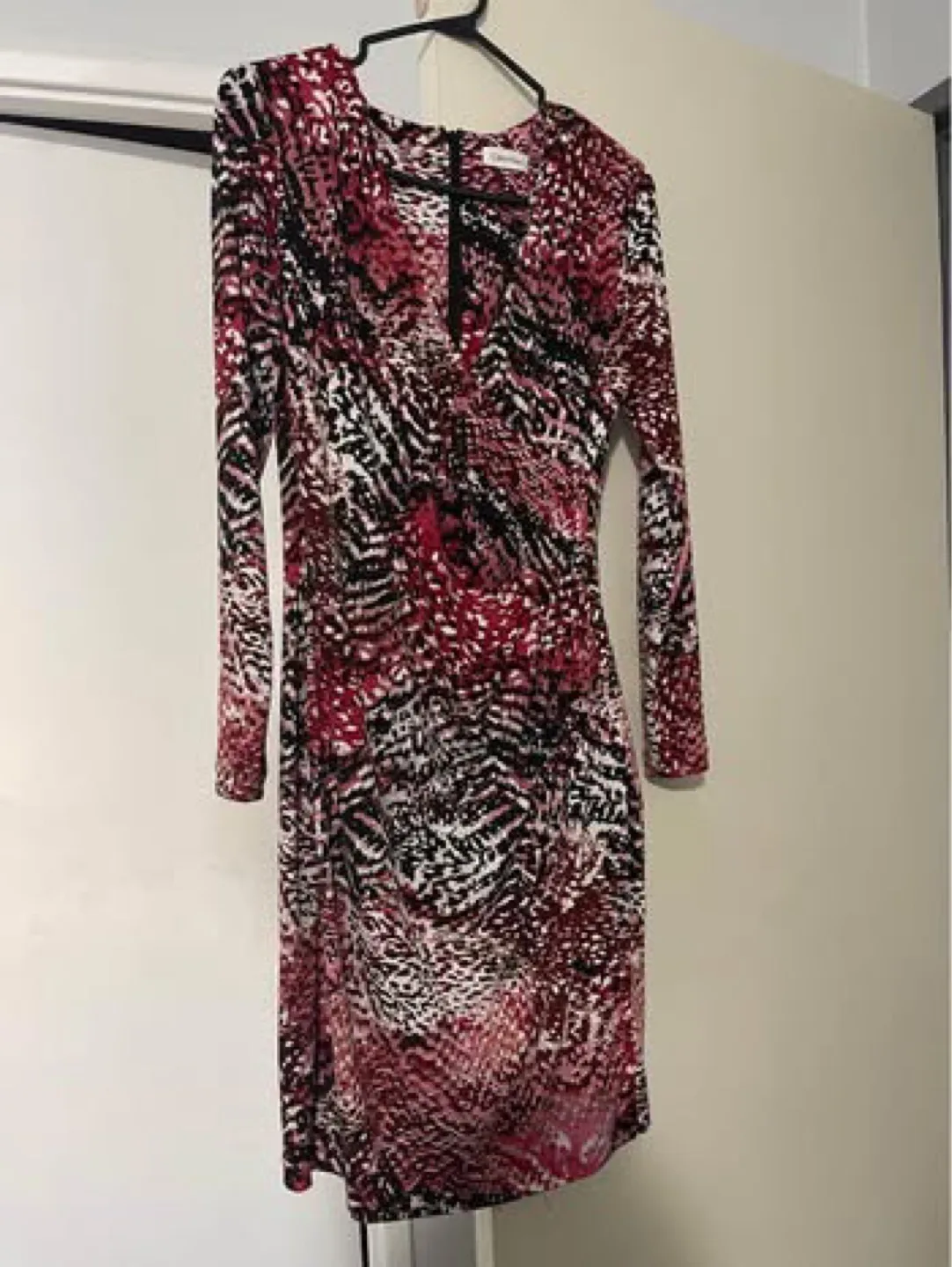 Calvin Klein Snakeskin Print Midi Dress thumbnail