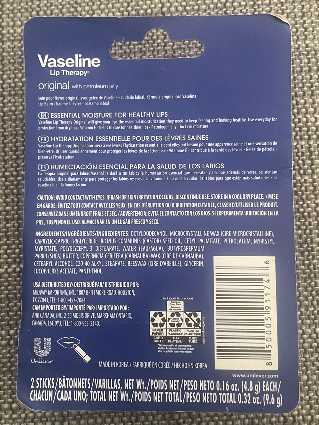 Vaseline Lip Therapy Original Lip Balm - 2 Pack image indicator(2)