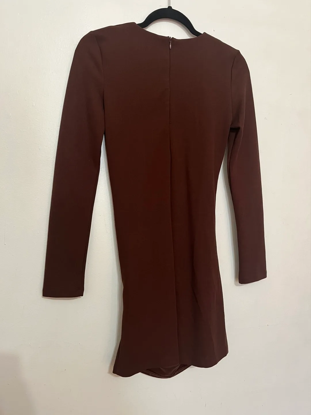 New Zara Brown Mini Dress Size S image indicator(2)