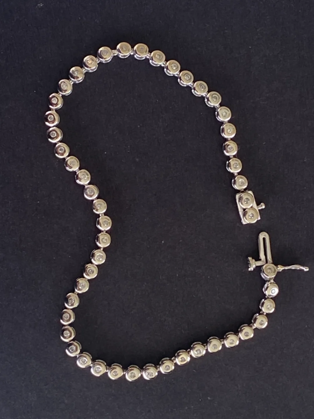 Vintage Genuine Natural 50pcs Diamond Tennis Bracelet thumbnail