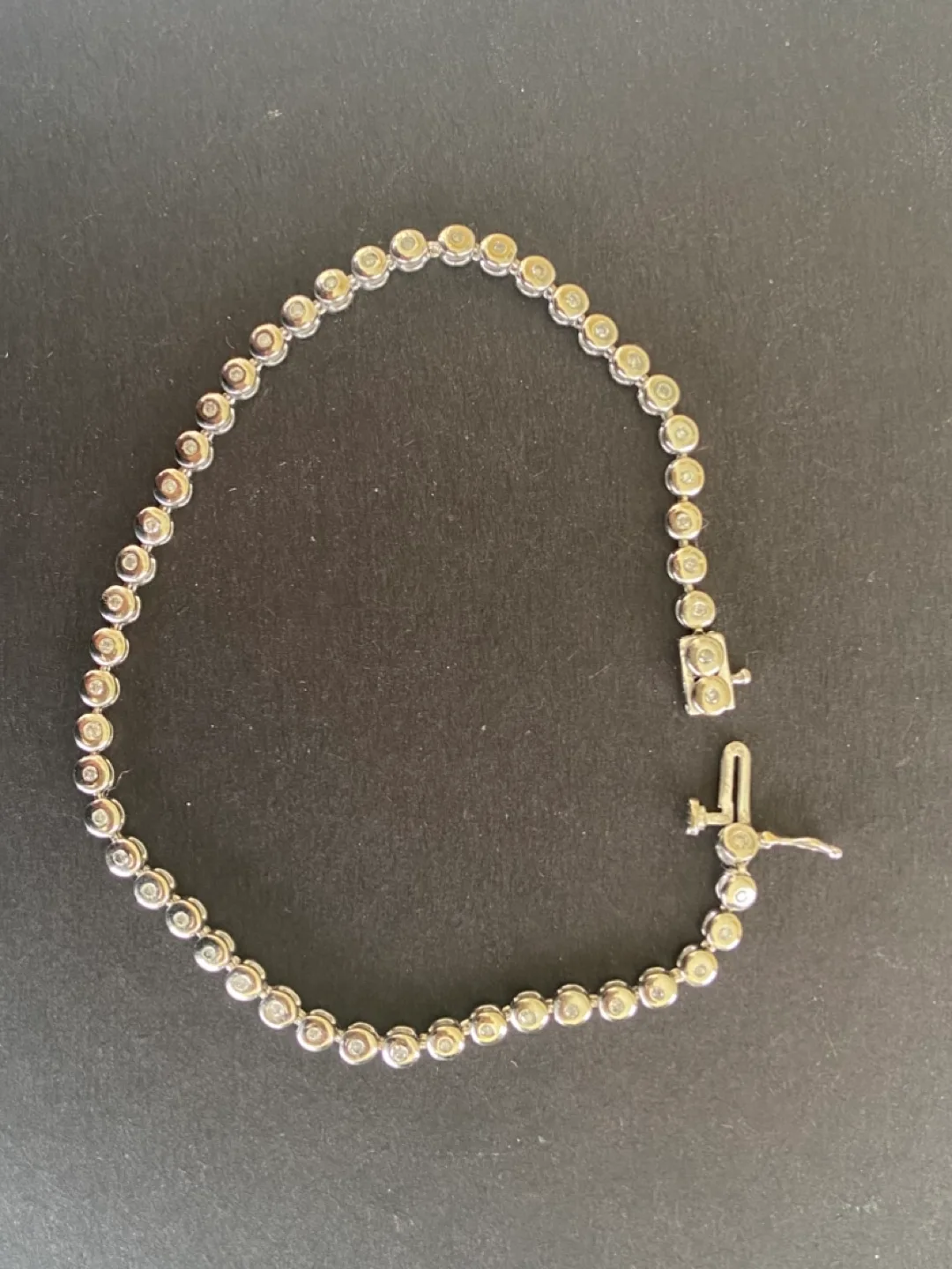 Vintage Genuine Natural 50pcs Diamond Tennis Bracelet image indicator(2)