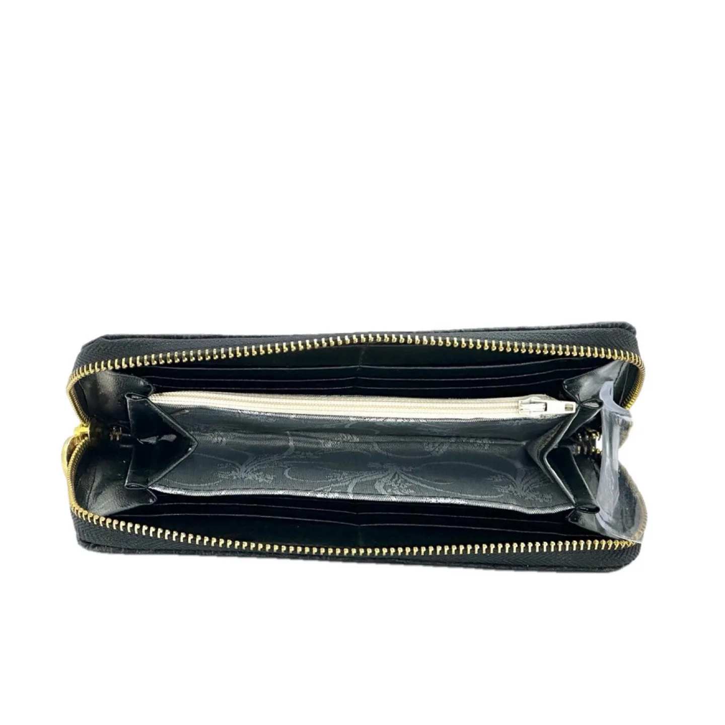 Michael Kors Black Python Snakeskin Zip-Around Wallet image indicator(3)