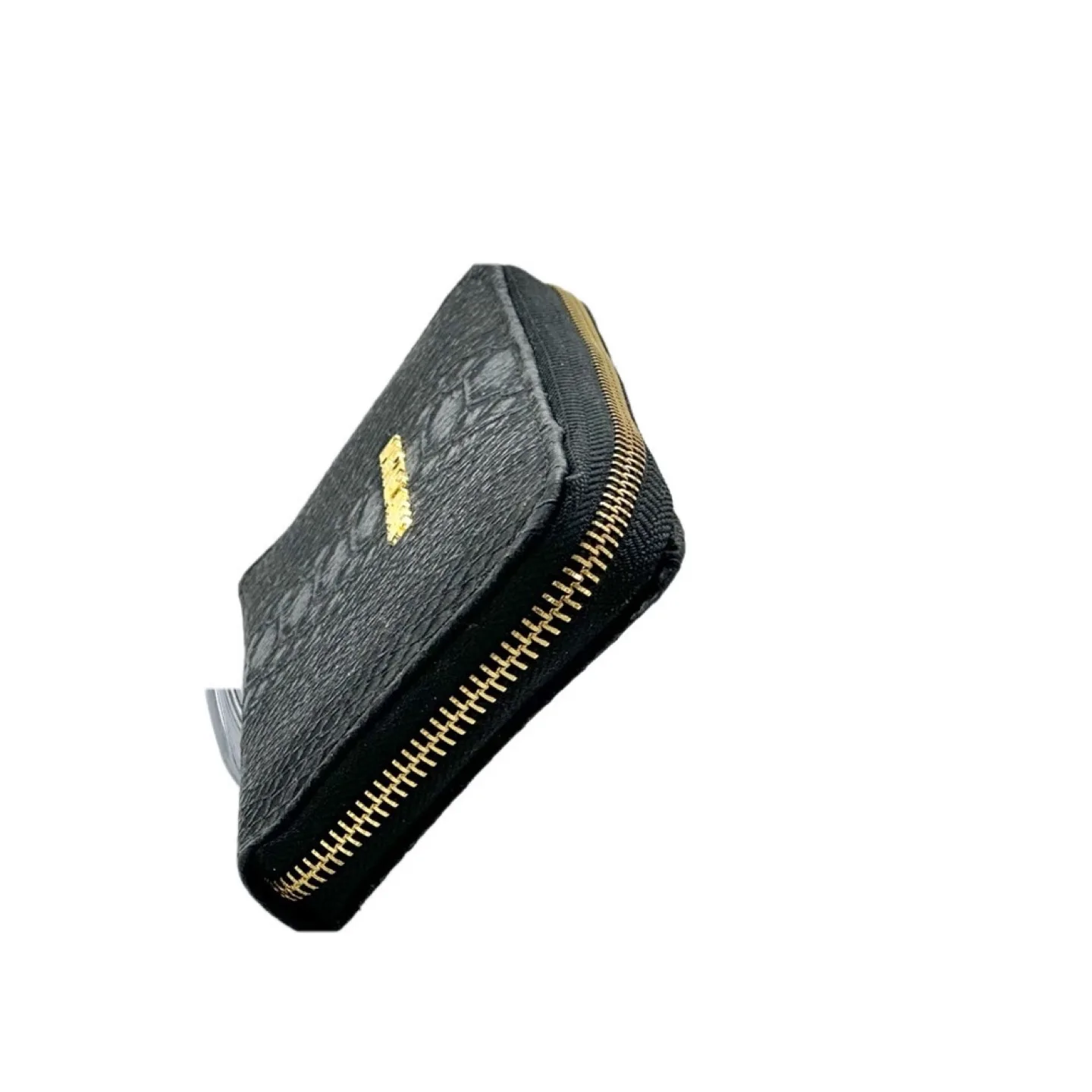 Michael Kors Black Python Snakeskin Zip-Around Wallet image indicator(5)