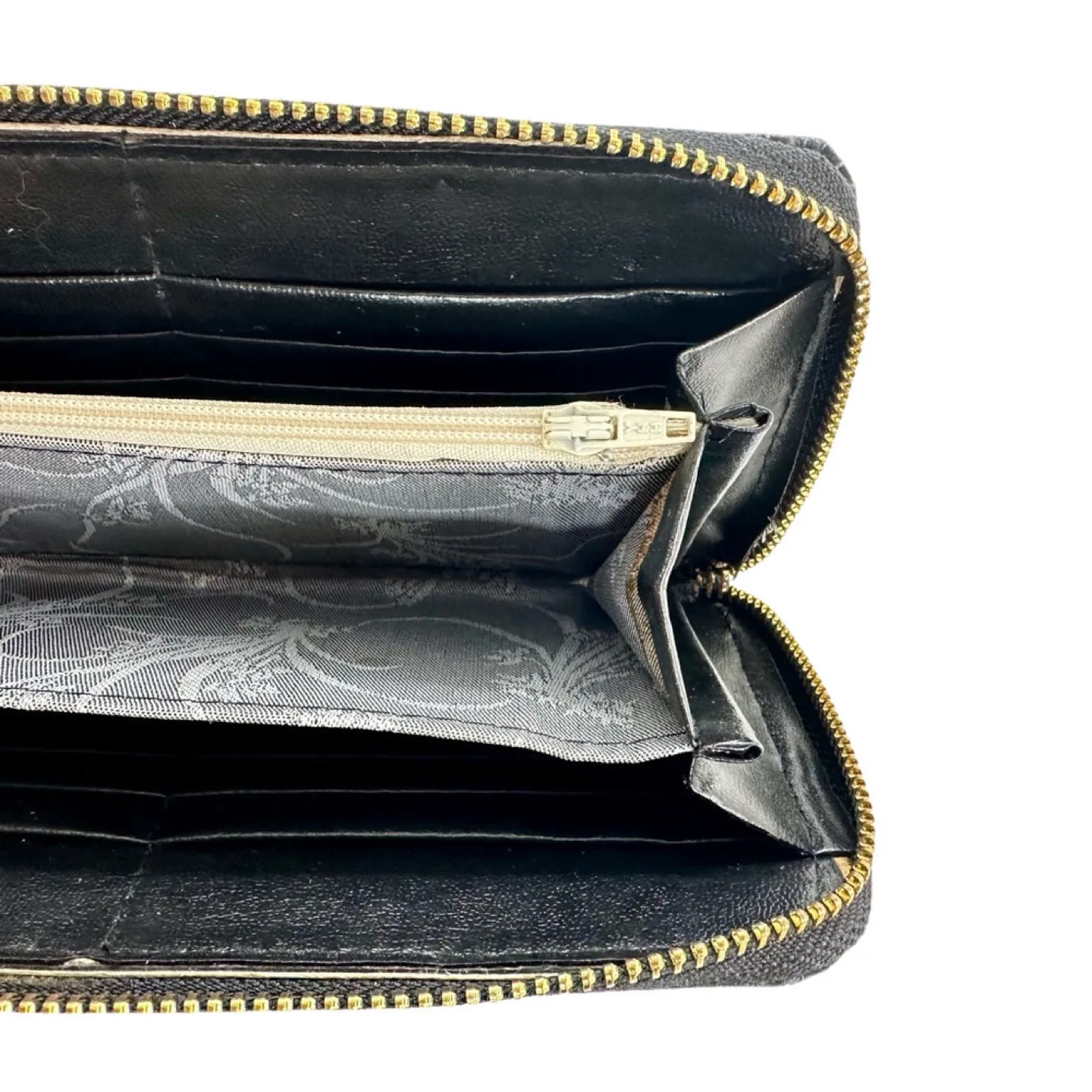 Michael Kors Black Python Snakeskin Zip-Around Wallet image indicator(7)