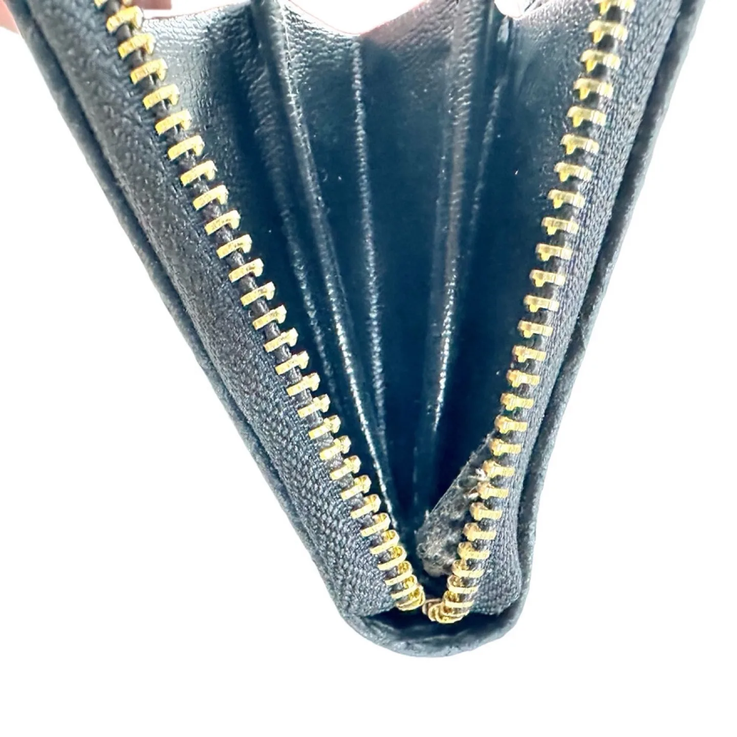 Michael Kors Black Python Snakeskin Zip-Around Wallet image indicator(10)