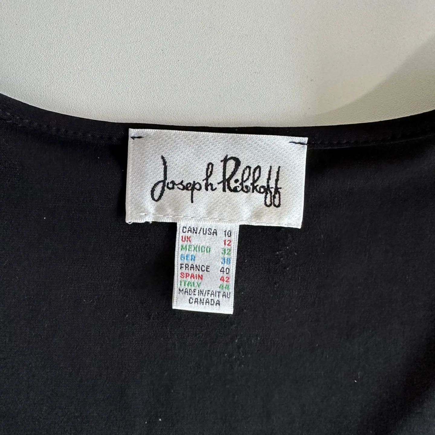 Joseph Ribkoff Black Asymmetrical Zip Detail Tunic Top Size 10 image indicator(9)