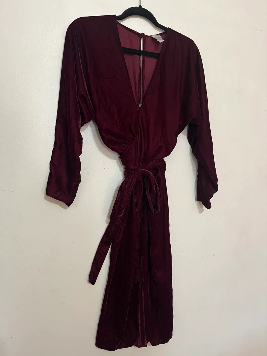ASOS Velvet Wrap Midi Dress - Size US 4 thumbnail
