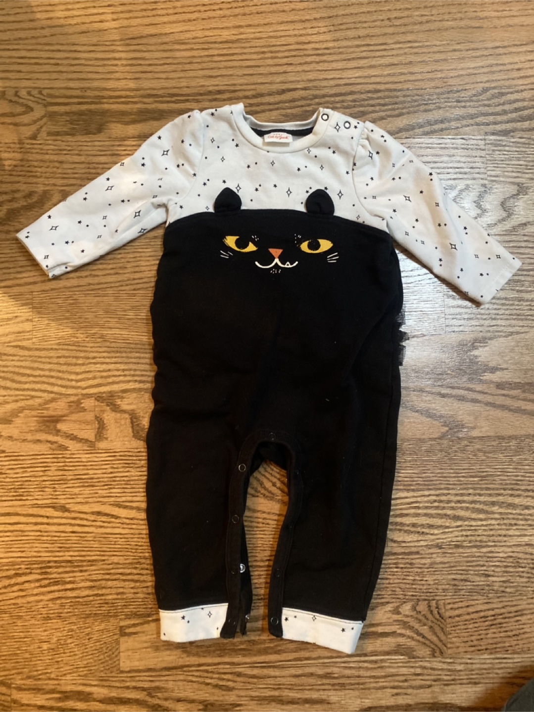 Baby Cat & Jack Black Cat Halloween Jumpsuit 6M-9M