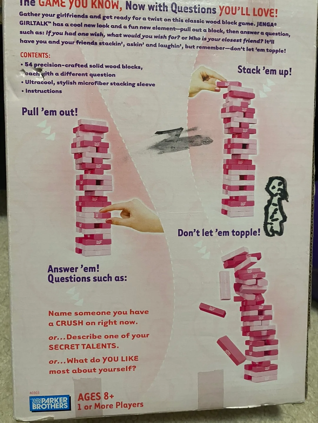 Jenga Girl Talk Edition Game 💚 image indicator(4)