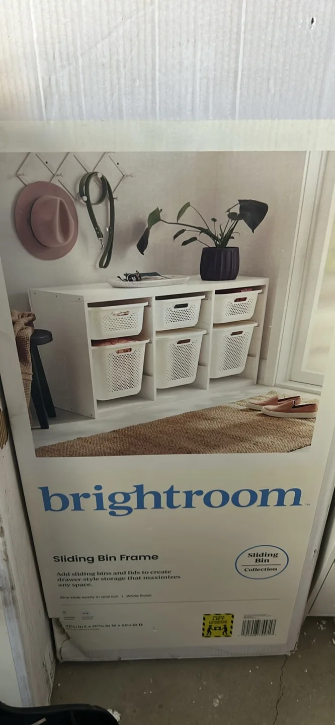 Brightroom Sliding Bin Frame - White thumbnail