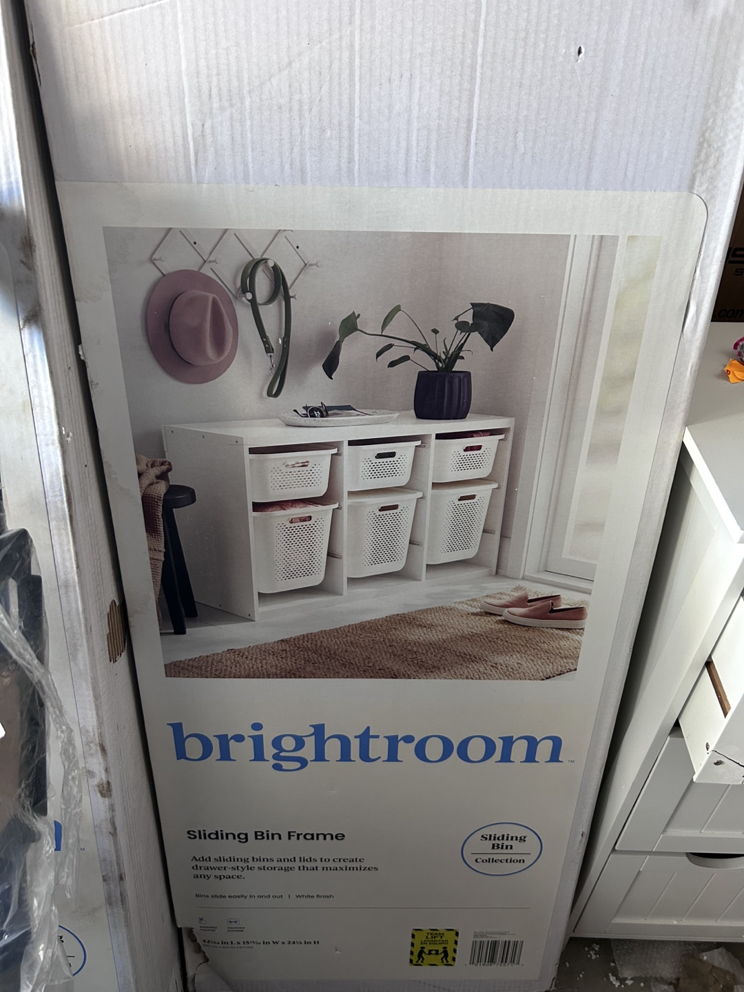 Brightroom Sliding Bin Frame - White - photo 2