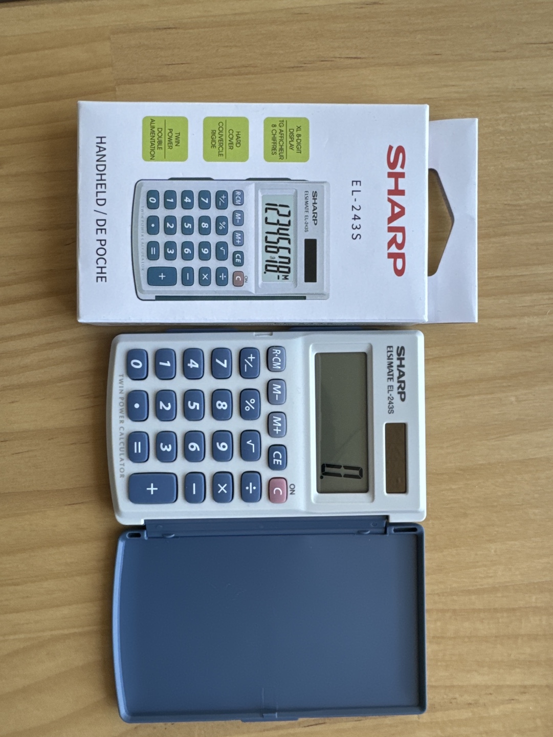 Sharp EL-243S Twin Power Handheld Calculator