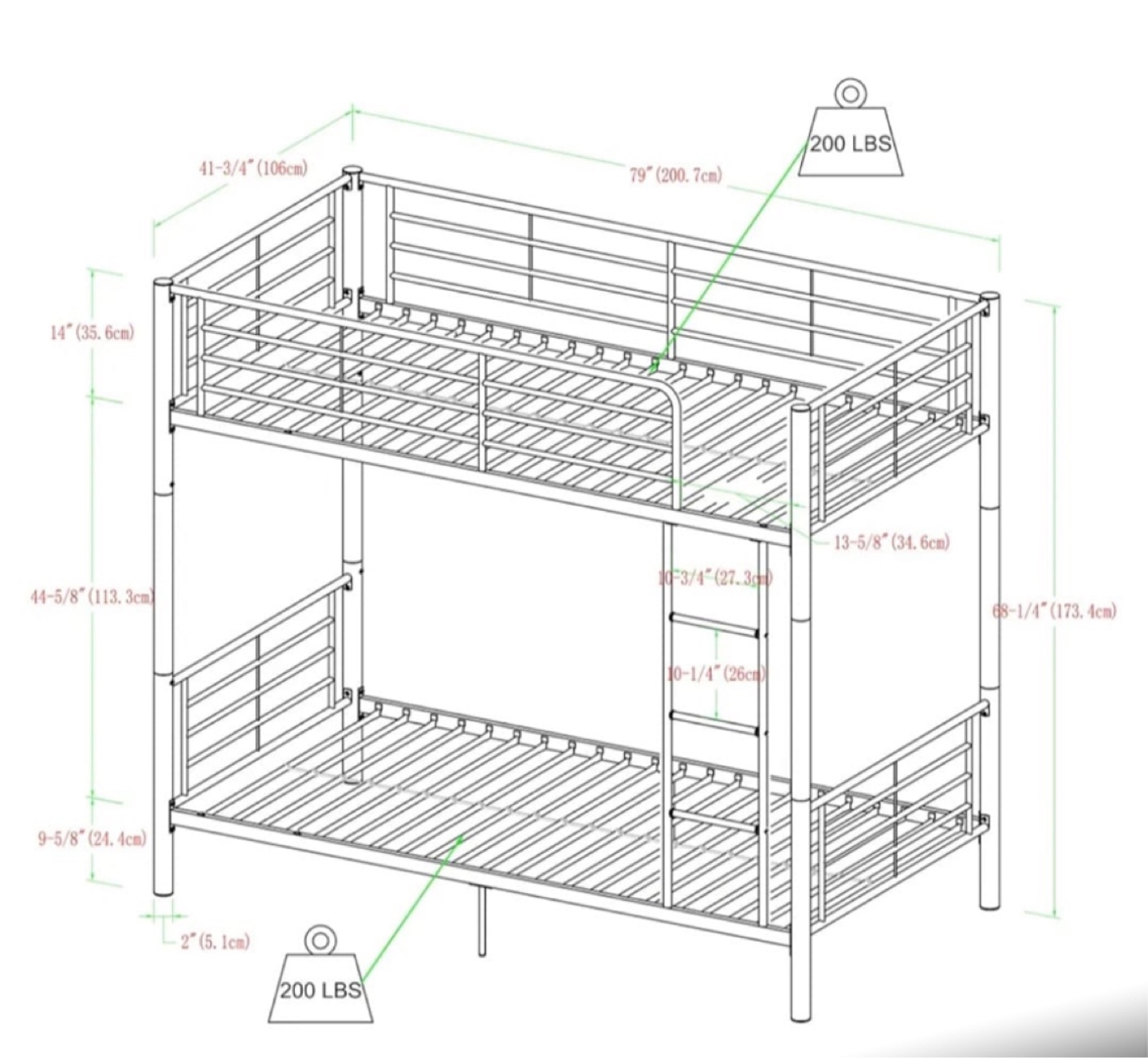 Twin bunk bed - photo 4