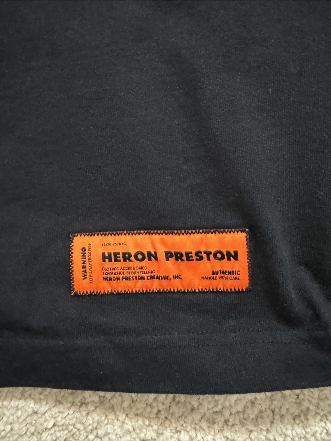 Heron Preston Black Mock Neck T-Shirt - photo 2