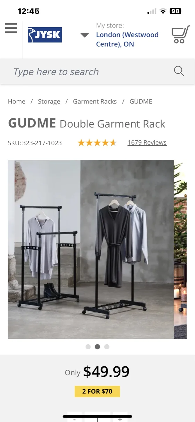 Double Garment Rack image indicator(5)