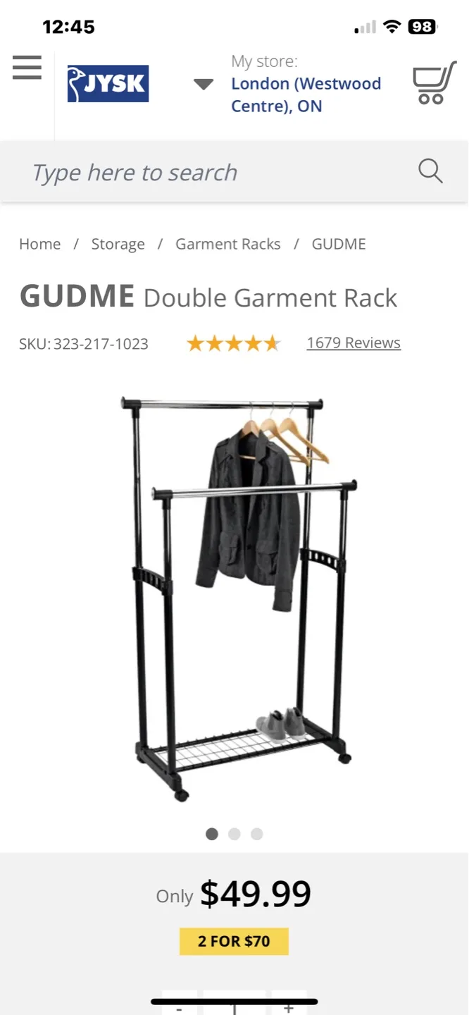 Double Garment Rack image indicator(4)
